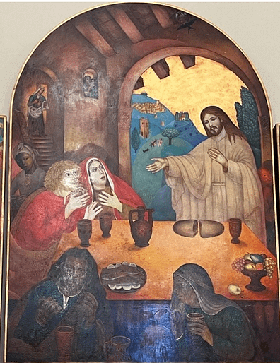 Panel-Frame 2 of Mural -The Two Disciples on the Road to Emmaus